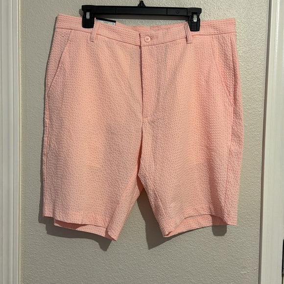 FootJoy Men's Performance Golf Seersucker Shorts Quartz Pink - Picture 2 of 7